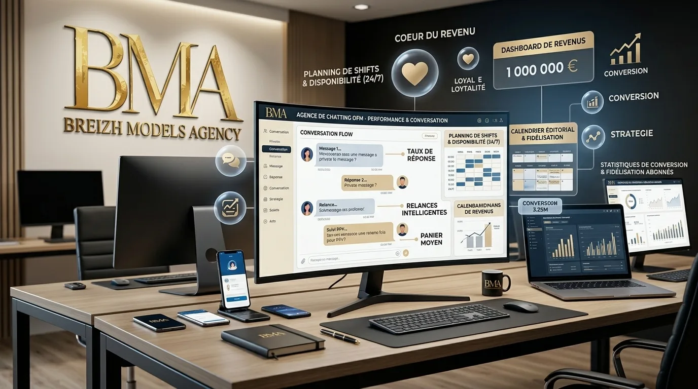 Chatteur professionnel d'une agence OFM au travail
