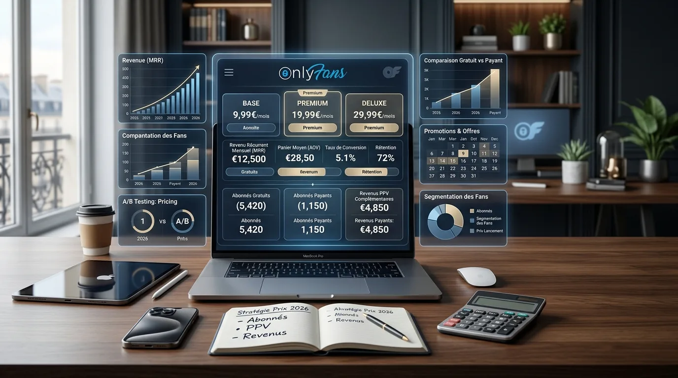 Prix d'un abonnement OnlyFans : combien fixer en 2026